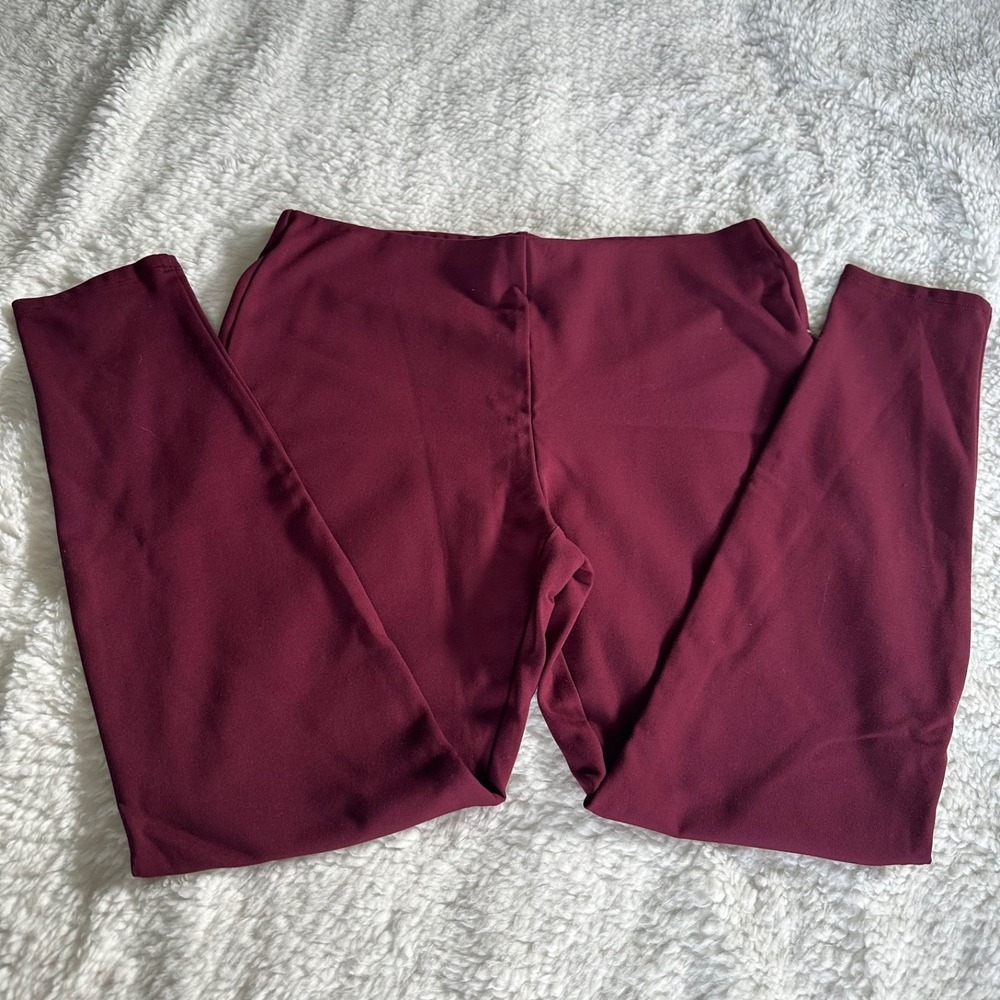 Chico's Brigitte Slim Pull-On Ankle Pants Burgundy Size 0 (US 4/S)